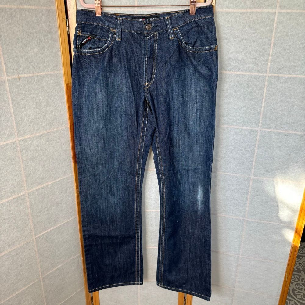 Ariat FR M4 Men's Dark Wash Low Rise Boot cut jeans size 34/34